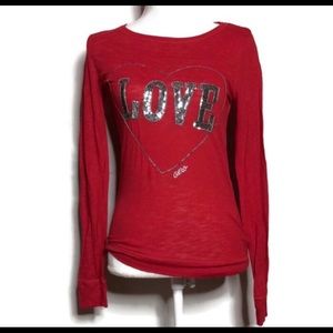 Red Long Sleeve Tee NWOT SzSmall